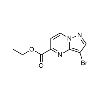 3-溴吡唑并[1,5-a]嘧啶-5-羧酸乙酯结构式