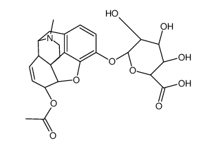(2S,3S,4S,5R,6S)-6-[[(4R,4aR,7S,7aR,12bS)-7-acetyloxy-3-methyl-2,4,4a,7,7a,13-hexahydro-1H-4,12-methanobenzofuro[3,2-e]isoquinoline-9-yl]oxy]-3,4,5-trihydroxyoxane-2-carboxylic acid结构式