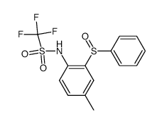 N-(2-Benzenesulfinyl-4-methyl-phenyl)-C,C,C-trifluoro-methanesulfonamide结构式