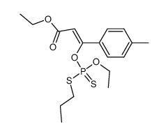 (Z)-3-(Ethoxy-propylsulfanyl-thiophosphoryloxy)-3-p-tolyl-acrylic acid ethyl ester Structure