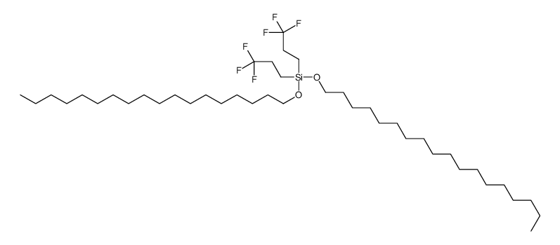dioctadecoxy-bis(3,3,3-trifluoropropyl)silane Structure