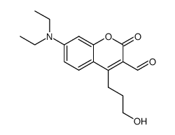 7-Diethylamino-4-(3-hydroxy-propyl)-2-oxo-2H-chromene-3-carbaldehyde结构式