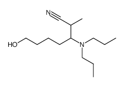 3-(dipropylamino)-7-hydroxy-2-methylheptanenitrile结构式