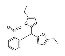2-ethyl-5-[(5-ethylfuran-2-yl)-(2-nitrophenyl)methyl]furan结构式