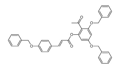 4',6'-dibenzyloxy-2'-(4-benzyloxycinnamoyloxy)acetophenone Structure