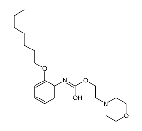 2-morpholin-4-ylethyl N-(2-heptoxyphenyl)carbamate结构式