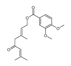 3,4-Dimethoxybenzoic acid [3,7-dimethyl-5-oxo-2,6-octadienyl] ester结构式