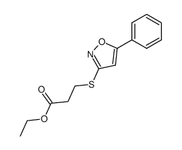 ethyl β-(5-phenyl-3-isoxazolylthio)propionate结构式