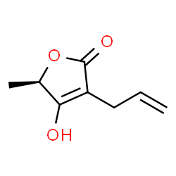 2(5H)-Furanone, 4-hydroxy-5-methyl-3-(2-propenyl)-, (5R)- (9CI)结构式