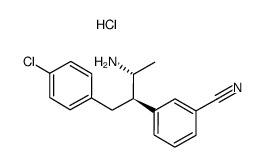 3-[(1R,2R)-2-氨基-1-[(4-氯苯基)甲基]丙基]-苯甲腈盐酸盐结构式