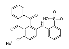 2-[[(9,10-Dihydro-4-hydroxy-9,10-dioxoanthracen)-1-yl]amino]benzenesulfonic acid sodium salt结构式