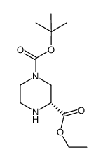 1-(tert-butyl) 3-ethyl (R)-piperazine-1,3-dicarboxylate结构式