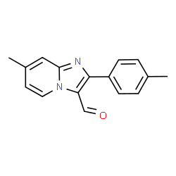 7-METHYL-2-P-TOLYL-IMIDAZO[1,2-A]PYRIDINE-3-CARBALDEHYDE结构式