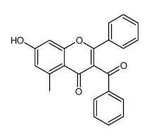 3-benzoyl-7-hydroxy-5-methyl-2-phenyl-chromen-4-one结构式