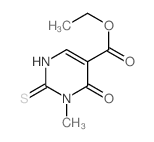 ethyl 1-methyl-6-oxo-2-sulfanylidene-3H-pyrimidine-5-carboxylate Structure