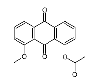 1-Acetoxy-8-methoxy-9,10-anthrachinon Structure
