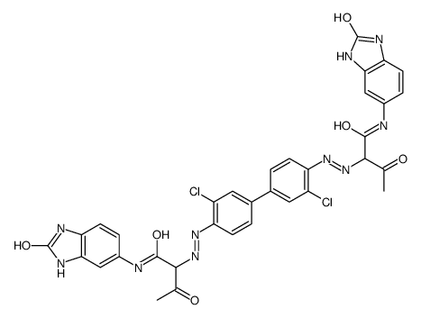 Butanamide, 2,2-(3,3-dichloro1,1-biphenyl-4,4-diyl)bis(azo)bisN-(2,3-dihydro-2-oxo-1H-benzimidazol-5-yl)-3-oxo- structure