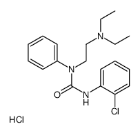 Urea, 1-(o-chlorophenyl)-3-(2-(diethylamino)ethyl)-3-phenyl-, hydrochl oride Structure
