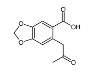 6-(2-oxopropyl)-1,3-benzodioxole-5-carboxylic acid Structure