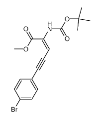 methyl (E)-5-(4-bromophenyl)-2-((tert-butoxycarbonyl)amino)pent-2-en-4-ynoate Structure