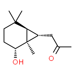 2-Propanone,1-[(1R,2R,6R,7S)-2-hydroxy-1,5,5-trimethylbicyclo[4.1.0]hept-7-yl]-,rel-(9CI) Structure