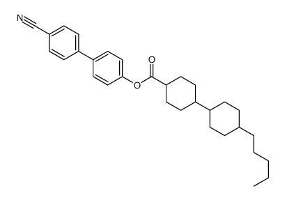 反-4-(4-戊基环己基)-1-环己烷甲酸-4-氰基-4’-联二苯基酯结构式