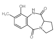 4-hydroxy-3-methyl-6a,7,8,9-tetrahydro-5H-pyrrolo[2,1-c][1,4]benzodiazepine-6,11-dione Structure