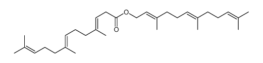 [(2E,6E)-3,7,11-trimethyldodeca-2,6,10-trienyl] (3E,7E)-4,8,12-trimethyltrideca-3,7,11-trienoate Structure