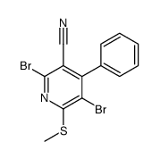 2,5-dibromo-6-methylsulfanyl-4-phenylpyridine-3-carbonitrile Structure