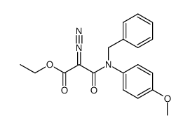 N-benzyl-N-(p-methoxyphenyl)-α-ethoxycarbonyl-α-diazoacetamide Structure