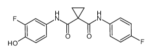 N-(3-fluoro-4-hydroxyphenyl)-N'-(4-fluorophenyl)cyclopropane-1,1-dicarboxamide Structure