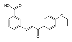 3-[[2-(4-ethoxyphenyl)-2-oxoethylidene]amino]benzoic acid Structure