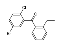 (5-bromo-2-chlorophenyl)(2-ethylphenyl)methanone Structure