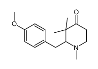 2-(4-甲氧基苄基)-1,3,3-三甲基-4-哌啶酮结构式
