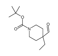 1-Boc-4-乙基-4-甲酰基-哌啶结构式