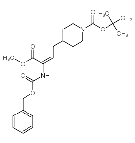 1-N-Boc-4-(3-cbz-氨基-3-甲氧基羰基烯丙基)-哌啶结构式
