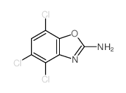 4,5,7-trichlorobenzooxazol-2-amine structure