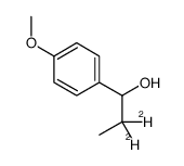 外消旋-1-(4'-甲氧苯基)丙醇-d2结构式