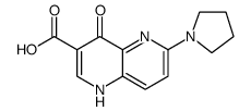 1,5-Naphthyridine-3-carboxylic acid, 1,4-dihydro-4-oxo-6-(1-pyrrolidinyl) Structure