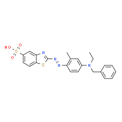 2-[[4-(benzylethylamino)-m-tolyl]azo]-benzothiazole-5-sulphonic acid结构式