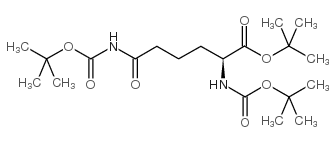 Nα,Nε-双-Boc-L-2-氨基己二酸叔丁基酯结构式