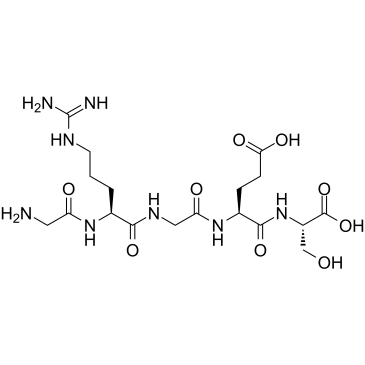 H-Gly-Arg-Gly-Glu-Ser-OH trifluoroacetate salt Structure