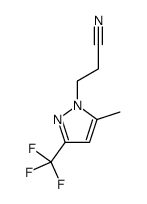3-[5-Methyl-3-(trifluoromethyl)-1H-pyrazol-1-yl]propanenitrile结构式