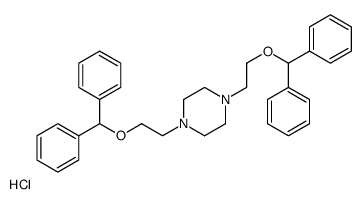 1,4-bis(2-benzhydryloxyethyl)piperazine,hydrochloride Structure