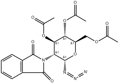 3,4,6-三-O-乙酰基-2-脱氧-2-邻苯二甲酰亚胺基-α-D-叠氮化吡喃葡萄糖图片