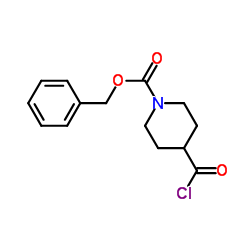 N-Cbz-哌啶-4-甲酰氯结构式