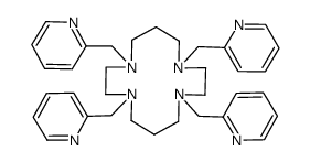 N,N′,N′′,N′′′-tetrakis(2-pyridylmethyl)-1,4,8,11-tetraazacyclotetradecane结构式