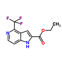4-(三氟甲基)-1H-吡咯并[3,2-c]吡啶-2-羧酸乙酯结构式