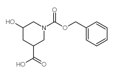 1-Cbz-5-羟基-3-哌啶甲酸结构式