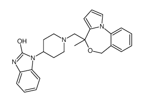 1,3-二氢-1-[1-[(4-甲基-4H,6H-吡咯并[1,2-a][4,1]苯并氮杂-4-基)甲基]-4-哌啶]-2H-苯并咪唑-2-酮结构式